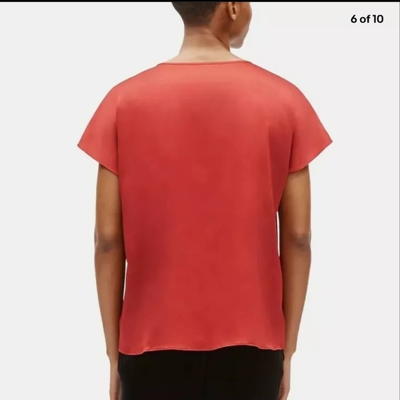 [EILEEN FISHER] Serrano Satin Scoop Neck Blouse - Picture 4 of 11